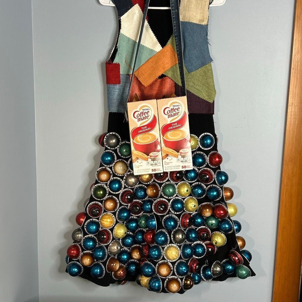 Trashion Fashion Recycled Coffee Lover Costume Dress Art Work Halloween